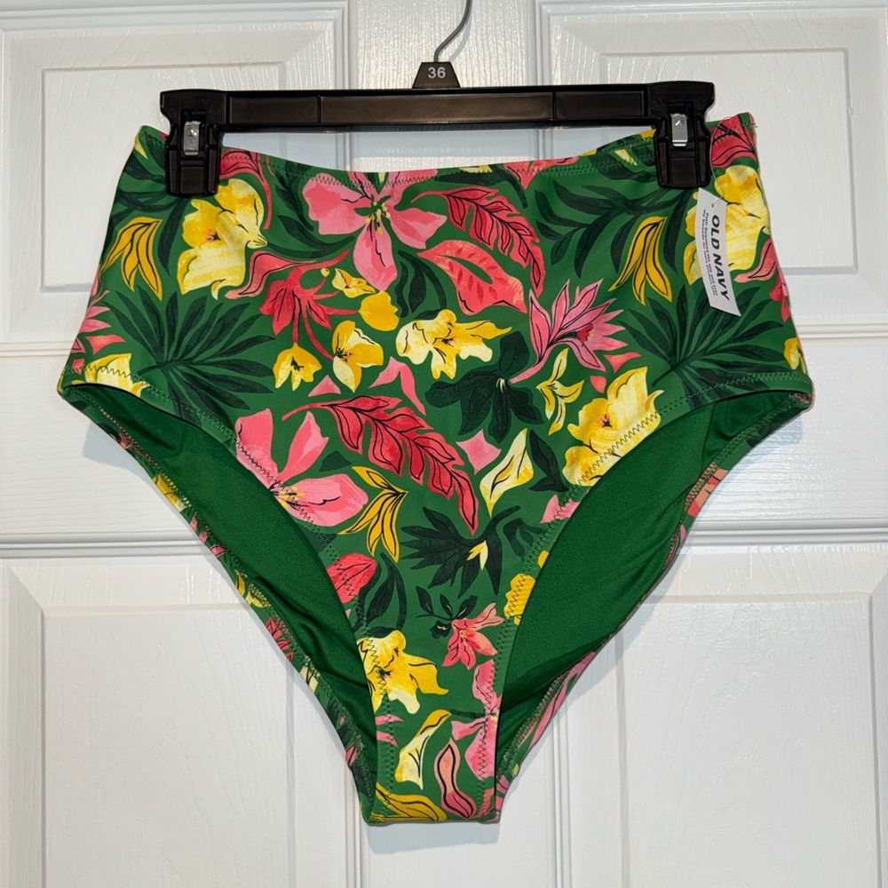 Old Navy Green Floral Bikini Set. NWT. Size L/XL - Picture 6 of 9